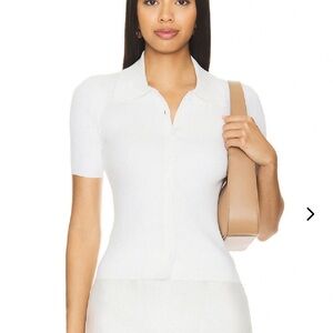 Lovers and Friends BARRIE SHORT SLEEVE POLO CARDIGAN